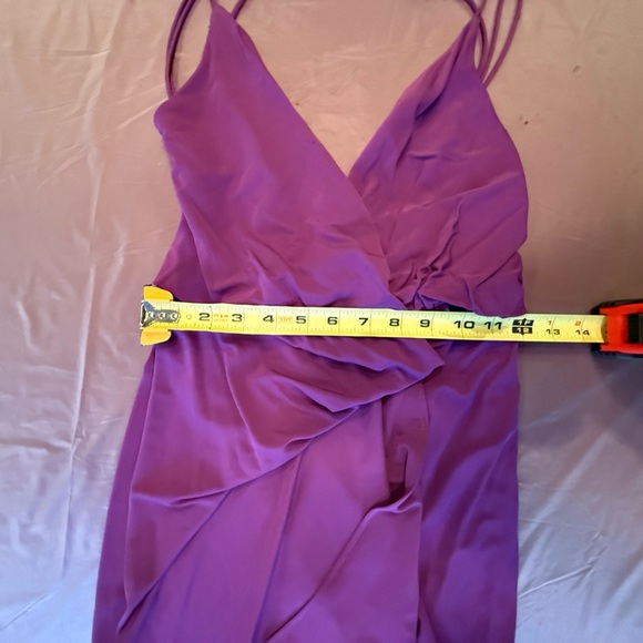 Haute Hippie Purple Kaitlin Drape Front Dress Size XS MSRP $395 - Picture 6 of 8